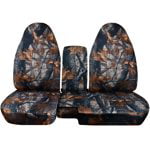 1999-2001 Ford F-150 F-250 F-350 Two-Tone Truck Captains Chairs Seat Covers with 3 Armrest Covers : Black & Charcoal 2000 F-Series F150 F250 F350 One per Seat + Center 21 Colors