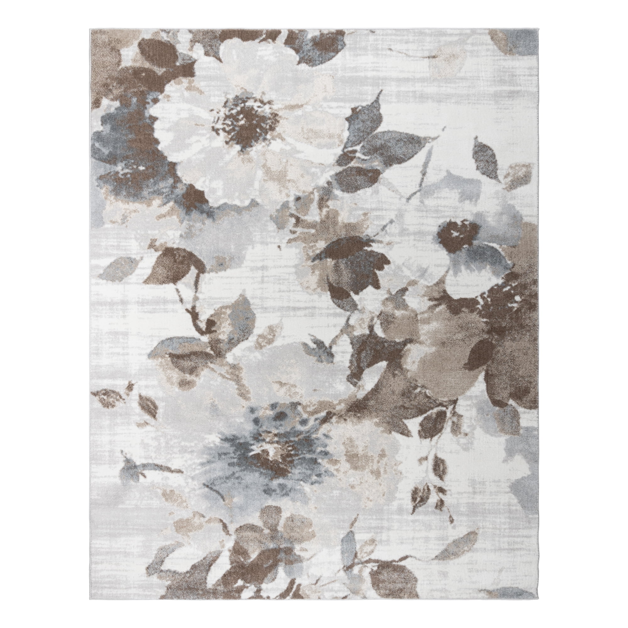 Gertmenian Alor Anat Casual Floral Beige/Gray/Ivory Polypropylene Indoor Area Rug, 8x10