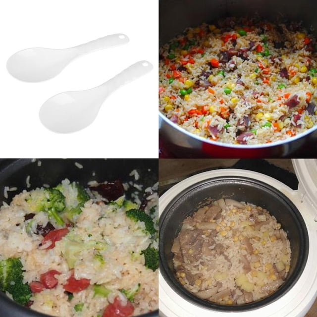Cuchara de arroz antiadherente para el medio ambiente, 2 uds., arrocera, herramienta especial de cocina Ndcxsfigh Libre de BPA