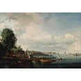 thumbnail image 2 of John Constable 24x18 Gold Ornate Framed and Double Matted Museum Art Print Titled - Waterloo Bridge (circa 1820), 2 of 4