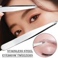 thumbnail image 2 of Self-Care Durable Oblique Tweezers Ergonomic Design Portable Forehead Trimmer Tweezers Easy to Use Stainless Steel Material Precise Selection Tweezers Tools, 2 of 8