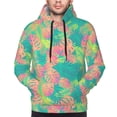 thumbnail image 2 of Bingfone Colorful Palm Leaves Men's Drawstring Hoodie Long Sleeve Pocket Sweatshirts-XX-Large, 2 of 6