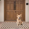 thumbnail image 4 of Brown and White Checkerboard Pattern Door Rugs,Washable Non Slip Door Mats Indoor,Decorative Door Mats,Entry Mat Indoor for Entrance,Bedroom,Kitchen,Bathroom,16"x47", 4 of 6