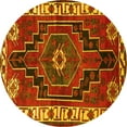 thumbnail image 1 of Ahgly Company Indoor Round Persian Yellow Traditional Area Rugs, 7' Round, 1 of 4