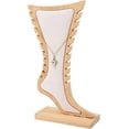 thumbnail image 1 of 1 Juego de soportes de exhibición de tobilleras con forma de pie, soporte de madera para collares, expositor de pie, vitrina de almacenamiento, 1 of 9