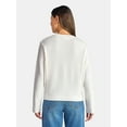 thumbnail image 5 of Time and Tru Women's Reverse Linking Pullover Sweater with Long Sleeves, Midweight, Sizes XS-XXXL, 5 of 5