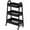 Black, variant on CONCETTA 3-Tier Utility Rolling Cart, Metal Mobile Storage Rack with Lockable Castors for Office, School, Bathroom, Gray
