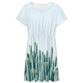 thumbnail image 3 of Cactus Dress Summer Street Style Dresses Female Short Sleeve Printed Sundress, 3 of 7