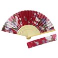 thumbnail image 3 of YAOMOBB Stylish Folding Fan Portable Japanese Style Decorative Bamboo Hollow Out Photo Prop Folding Classical Dance Photo Print, 3 of 6