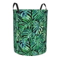 thumbnail image 2 of Daiia monstera Leaves Laundry Hamper With Handles Large Storage Basket/Toy Organizer/Dirty Clothes Collapsible Waterproof For College Dorms, Bedroom,Bathroom, 2 of 8