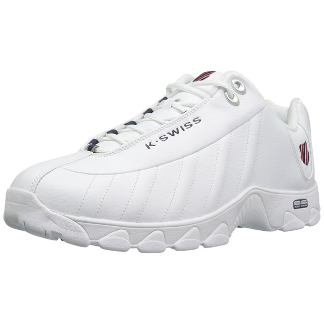 K-Swiss ST329 CMF - Zapatillas para hombre, color blanco, azul marino y rojo, 12 M