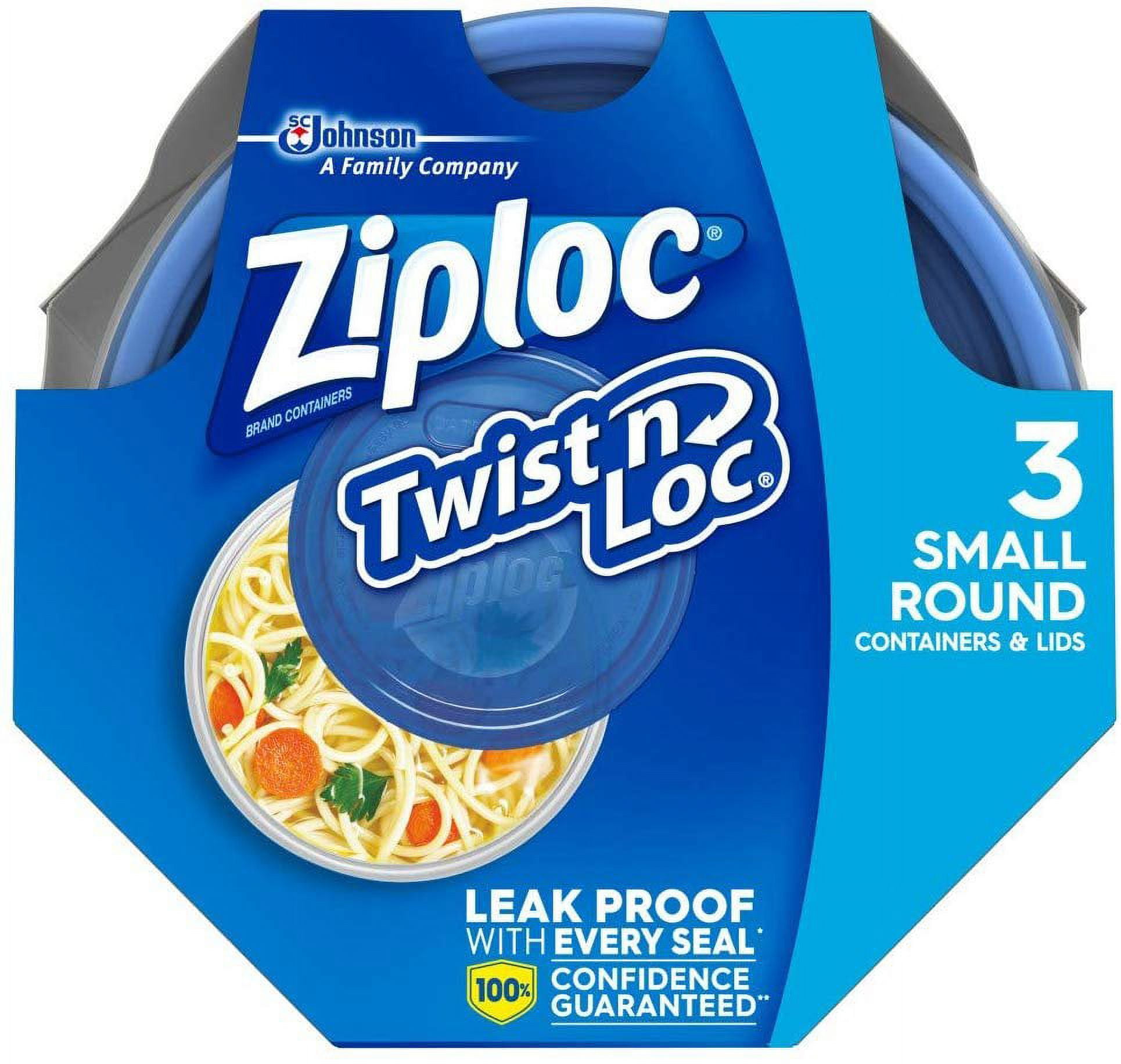 Ziploc 70933 Medium Round Ziploc Container 3 Count
