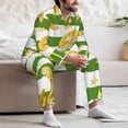 thumbnail image 7 of Salouo Watercolor St Patrick Day Print Button-Front Long Sleeve Pajama Set for Men, Soft 2Pjs Men's Long Sleeve Sleepwear-XX-Large, 7 of 7