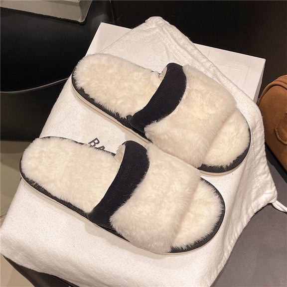 KEVCHE Womens Fuzzy Slippers , Warm Cozy Breathable Anti-Slip Sole , Indoor Outdoor House Slippers