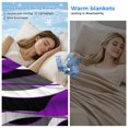 thumbnail image 2 of Purple Stripe Cooling Blanket,Lightweight Breathable Summer Throw Blanket with Double Sided Cold Effect,Black Grey White Gradient Striped Geometric Picnic Blankets Bed Sheet for Hot Sleepers 40"x60", 2 of 8