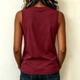 thumbnail image 4 of WULMLEO Women's Tank Tops Summer Basic Crewneck Tanks Sleeveless Casual Loose Fit Shirts Tees Wine M, 4 of 6