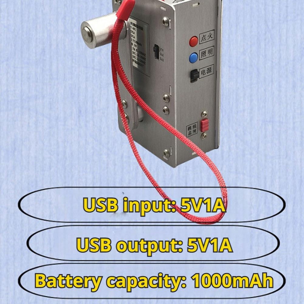 Hand Crank Generator – Portable Emergency Power Bank with Flashlight, FM Radio & Windproof Plasma Lighter, Aluminum Alloy Charger for Camping & Hiking