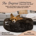 thumbnail image 2 of Best Friends by Sheri Original Calming Donut Dog and Cat Bed, Shag Faux Fur, Dark Brown, (30in x 30in) - Anxiety Relief for Pets Up to 45 lbs, 2 of 8