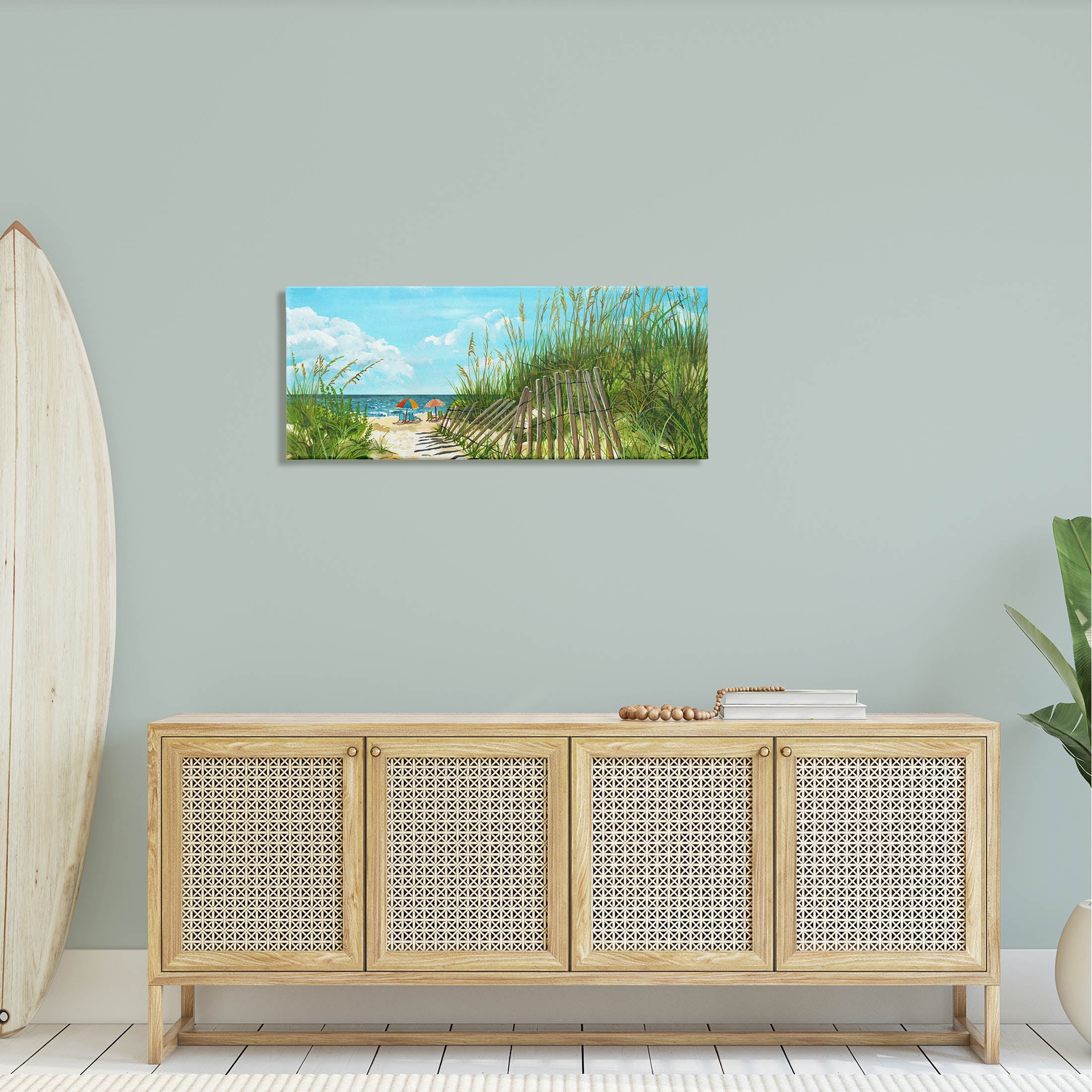 Stupell Industries Sandy Beach Path Landscape Painting Gallery Wrapped Canvas Print Wall Art, Design by Erica Christopher