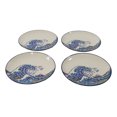 thumbnail image 5 of Pack Of 4 Hokusai The Great Wave Of Kanagawa Mount Fuji Round Appetizer Plates, 5 of 9