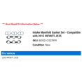 thumbnail image 2 of Intake Manifold Gasket Set - Compatible with 2013 INFINITI JX35, 2 of 2