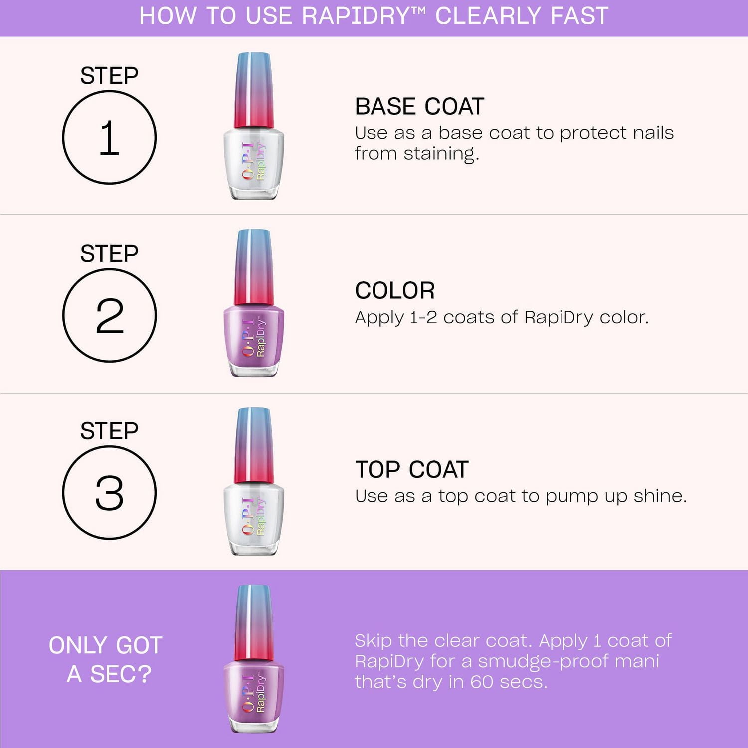 RapiDry™ Quick-Dry Nail Lacquer, 9ml