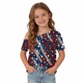 thumbnail image 6 of WPPGONE USA T Shirt for Girls One Shoulder Short Sleeve Loose Fit Teen Summer Casual Patriotic Shirts 4th of July Tops American Flag Graphic Tee Stars Red White and Blue Clothes, 6 of 9