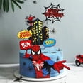 thumbnail image 2 of Decoración con bandera de Spider Man para Tartas, suministros para fiestas de cumpleaños, 1 unidad por lote, 2 of 5