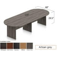 thumbnail image 2 of GOF 10 ft. Gray Conference Room Table - Modern Office Desk for Meetings, High-Quality Laminate Finish, 2 of 5