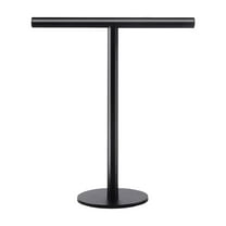 Hand Towel Holder Stand for Bathroom Vanity Countertop Stainless Steel T-Shape Free Standing Towel Rack Stand Towel Bar for Bathroom Kitchen (Black)