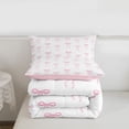 thumbnail image 5 of Erosebridal Pink Dreamy Princess Style Twin Comforter Sets,Cute Bow Tie Bedding Set For Bowknot Lovers, Reversible 2pcs, 5 of 7