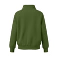 thumbnail image 5 of Mitankcoo Girls Full‑Zip Jacket Stand Collar Raglan Sleeve Sweatshirt Coat with Thumb Holes & Pockets Casual Loose Outerwear, 5 of 7