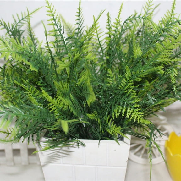 Yesbay 35 Leaves Artificial Emulation Asparagus Fern Bush Green Foliage Party Decor,Artificial Asparagus