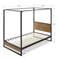 Zinus Suzanne 72” Metal and Wood Canopy Platform Bed Frame, Twin