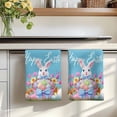 thumbnail image 7 of Blue Easter Kitchen Towels Set of 4, Spring Rabbit Colorful Eggs Tulip Butterfly Absorbent Dish Towels for Kitchen, Microfiber Hand Towel, Quick Drying Tea Towel for Cleaning Decorative Dishcloths, 7 of 7