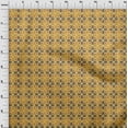 thumbnail image 3 of oneOone Cotton Cambric Fabric Check & Triangle Ikat Print Fabric BTY 56 Inch Wide, 3 of 4