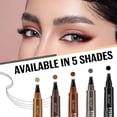 thumbnail image 3 of 4-Fork Tip Eyebrow Pen, Waterproof Brow Color for Natural Hair-Like Brows, Long-Lasting, 2ml, #04 Dark Gray, 3 of 12