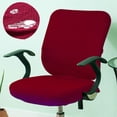thumbnail image 3 of Stretchable Cover Slipcover Washable Easy to Remove Rotating Seat Cover for Rotating Computer , Red, 3 of 8