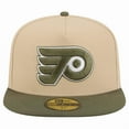 thumbnail image 2 of Men's New Era  Tan/Olive Philadelphia Flyers Color Pack Two-Tone 59FIFTY A-Frame Fitted Hat, 2 of 5