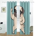 thumbnail image 2 of Pug Sunglasses Blackout Curtains 55W x 72/84L Living Room Bedroom Curtains Heat Insulation and Sun Protection 2-Pack, 2 of 6