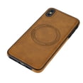 thumbnail image 2 of ELEHOLD Case for iPhone XR, Shockproof Slim Magnetic Leather Case, Compatible with MagSafe Accessories,Brown, 2 of 4