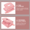 thumbnail image 2 of OULII double hole punch pink Accurate Positioning Plastic Compact 1Pack for DIY Projects, 2 of 8