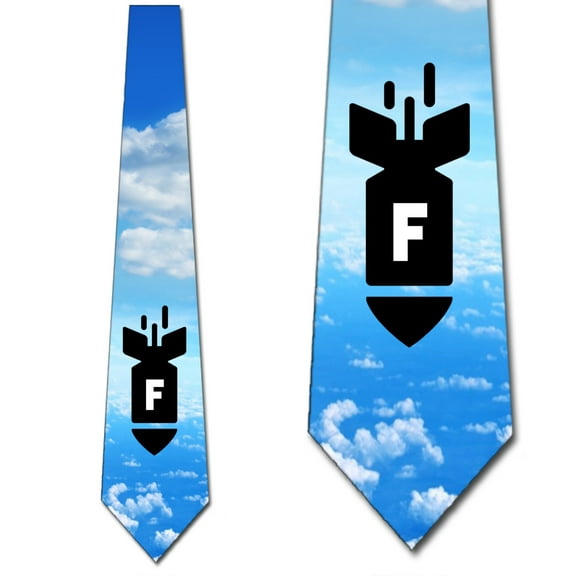 F-Bomb Ties Funny Mens Novelty Necktie by Three Rooker