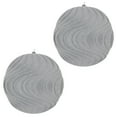 thumbnail image 2 of Vickerman 6" Silver Flocked Wave Ball Ornament, 2 per Bag, 2 of 3