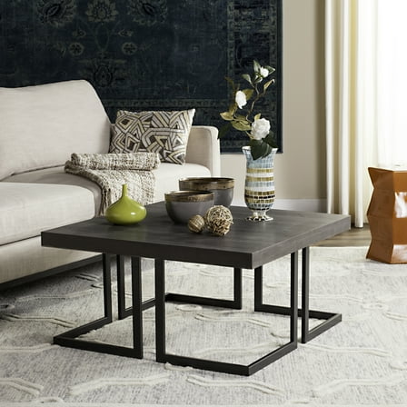 SAFAVIEH Amalya Modern Mid-Century Wood Coffee Table, Dark Grey
