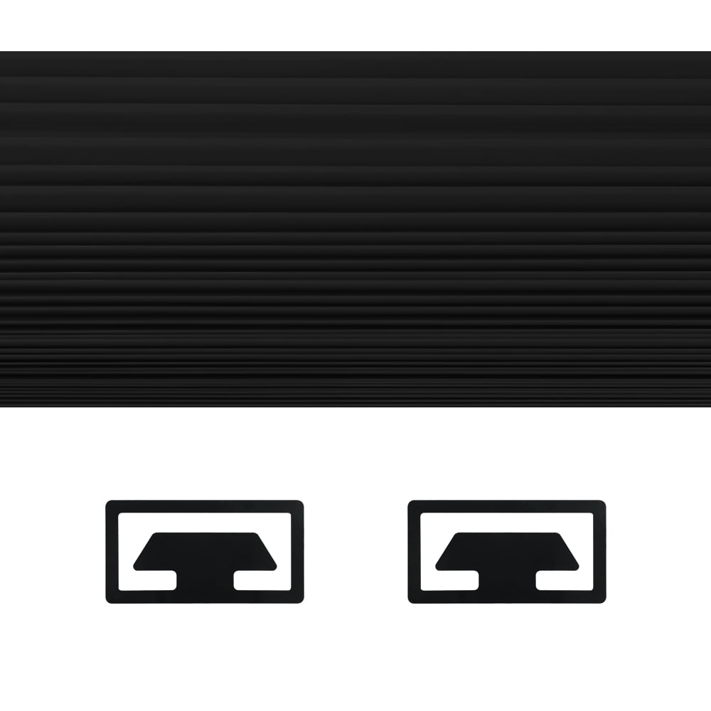 Lumi Blackout Cordless (EZ-Clip) Paper Temporary Pleated Shades, 36" x72", Black (6-Pack)
