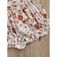 thumbnail image 7 of Chollius Newborn Infant Baby Girl Summer Romper Flower Print Crew Neck Ruffle Sleeveless Button Jumpsuit, 7 of 7