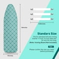 thumbnail image 3 of Ironing Board Cover, Replacement Iron Board Cover with Elastic Fit, 15" x 54", Silicone Coated, Heat Reflective, Resist Scorch Stain, 3 Layers Extra Thick Pad, Hook and Loop Fasteners for Ironing, 3 of 8
