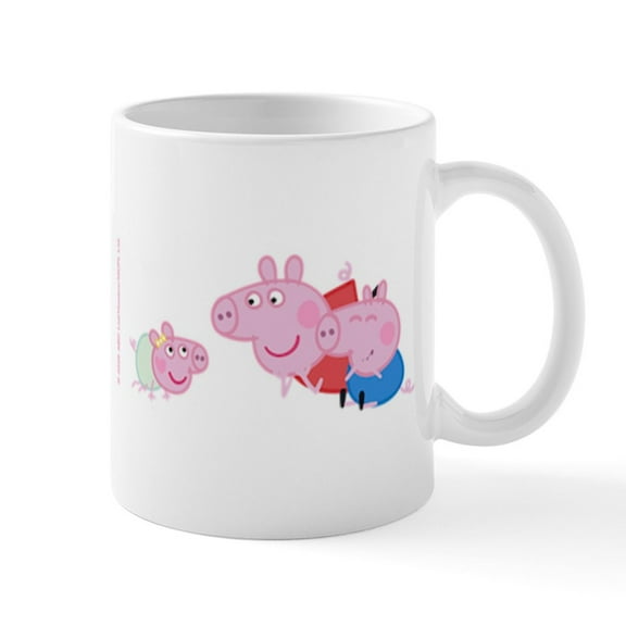 CafePress - Peppa Pig: Learning To Crawl - 11 oz Ceramic Mug - Novelty Coffee Tea Cup