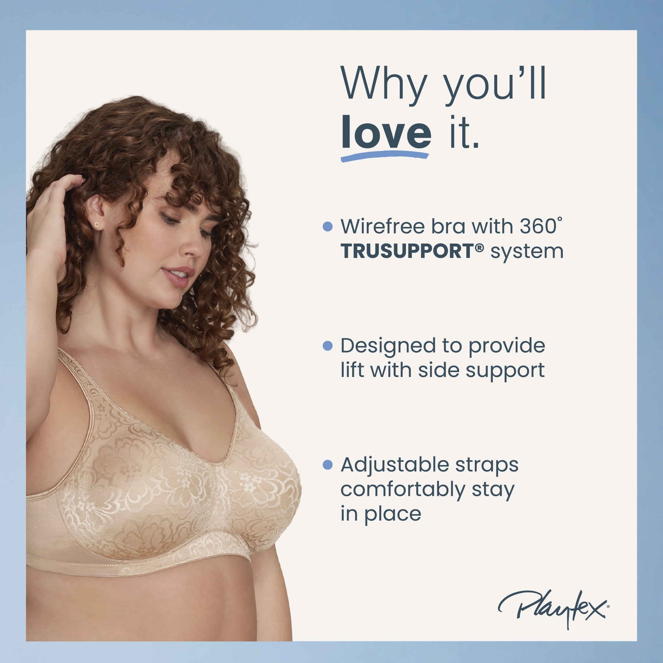 Playtex Women's 18 Hour Ultimate Lift & Support Smoothing Wireless Bra - Moisture-Wicking